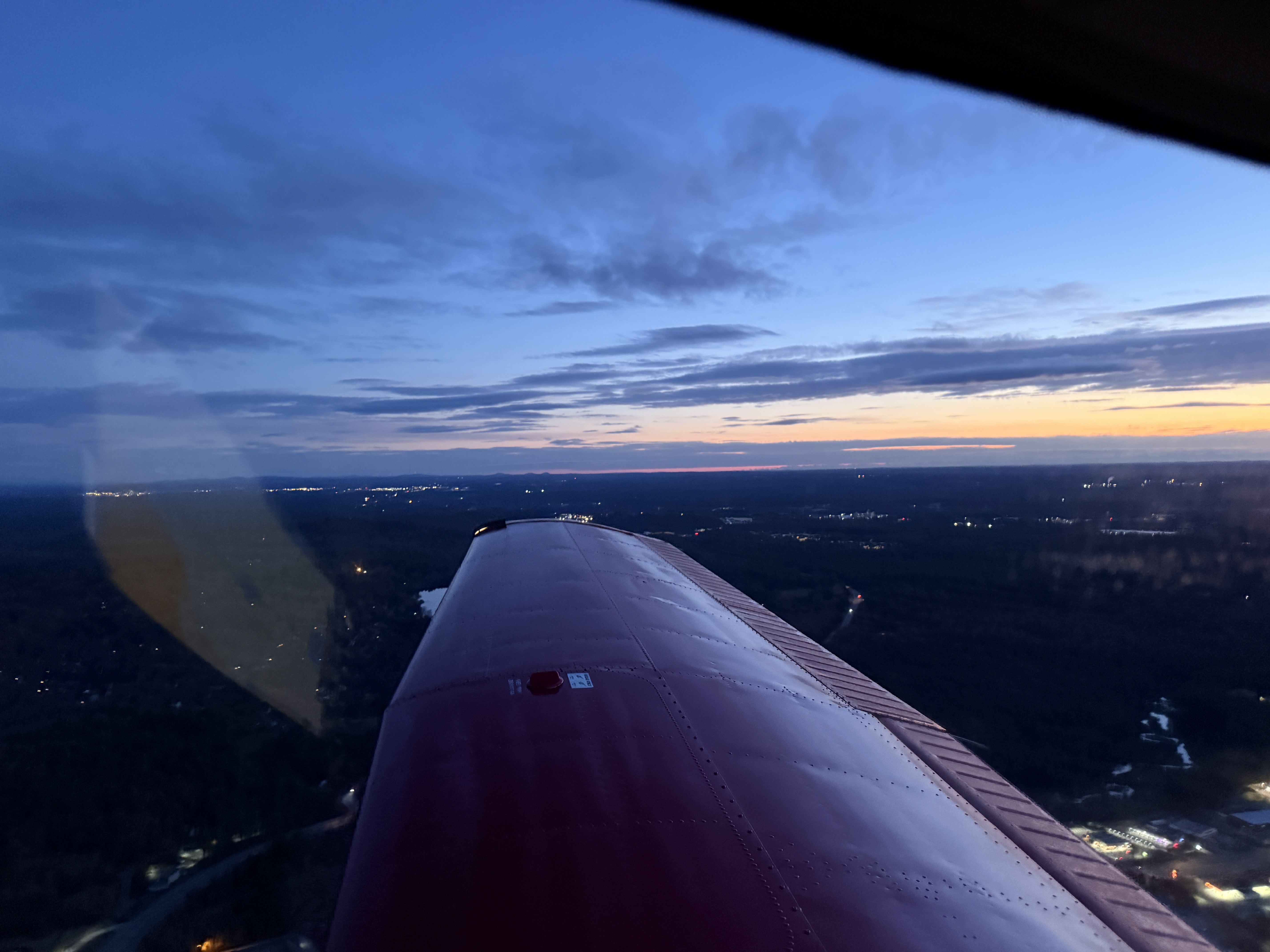 Cockpit view during flight
